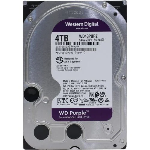 Изображение Жесткий диск 4 ТБ WD Purple WD43PURZ